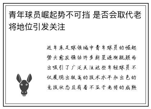 青年球员崛起势不可挡 是否会取代老将地位引发关注